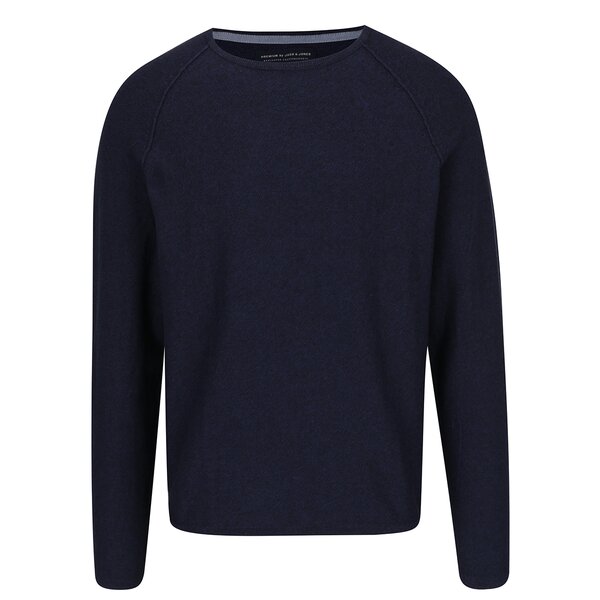 Pulover albastru cu maneci raglan Jack & Jones Trevor