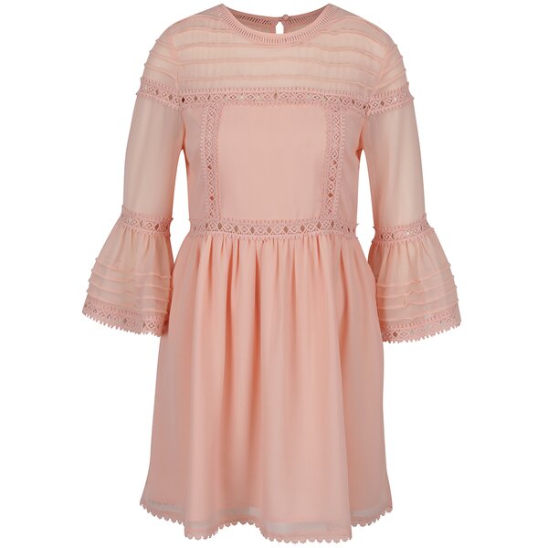 Rochie portocaliu deschis Miss Selfridge cu mâneci clopot