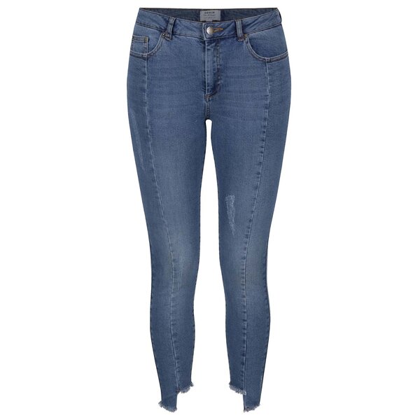 Blugi skinny albaștri Miss Selfridge cu talie înaltă