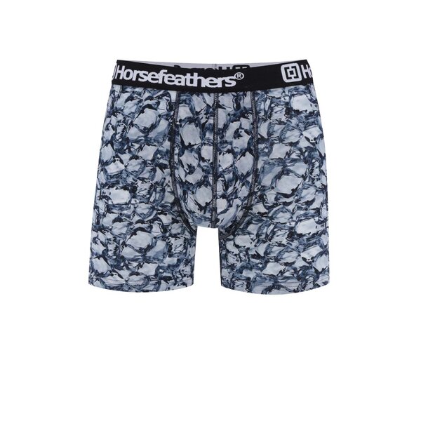 Boxeri negru&albastru Horsefeathers Sidney cu imprimeu