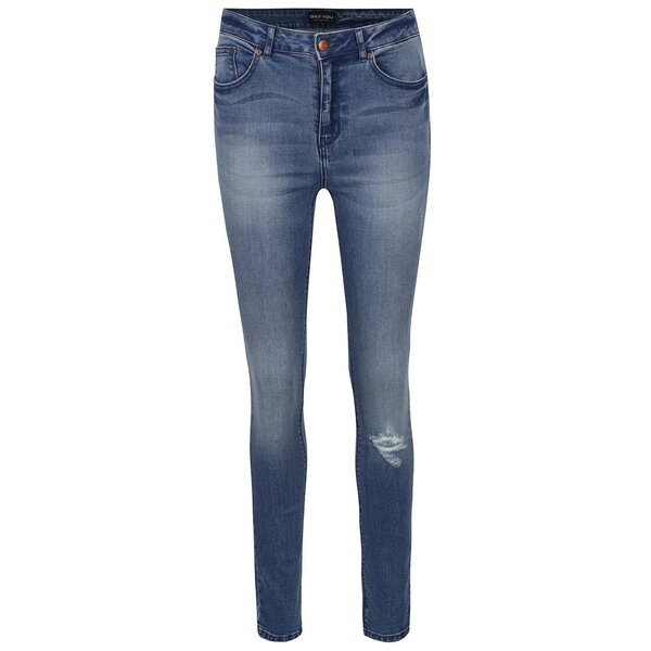 Blugi skinny albaștri ONLY Pearl cu aspect prespălat