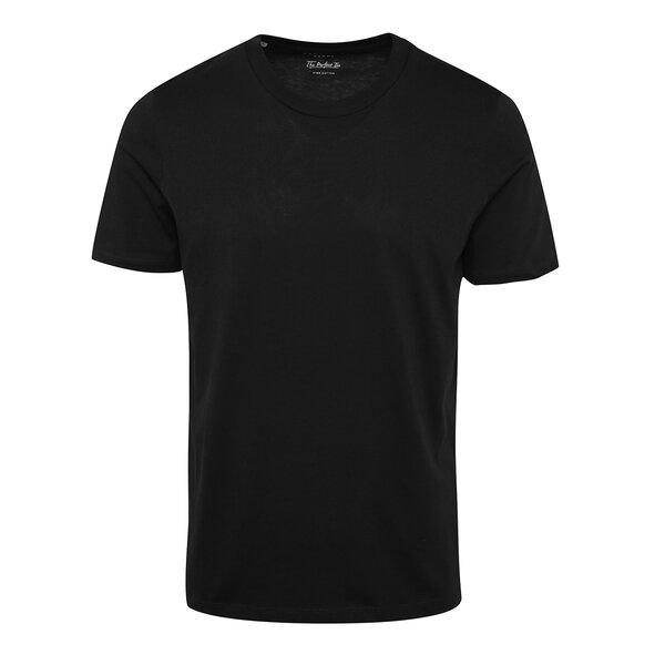 Tricou negru din bumbac Selected Homme The Perfect