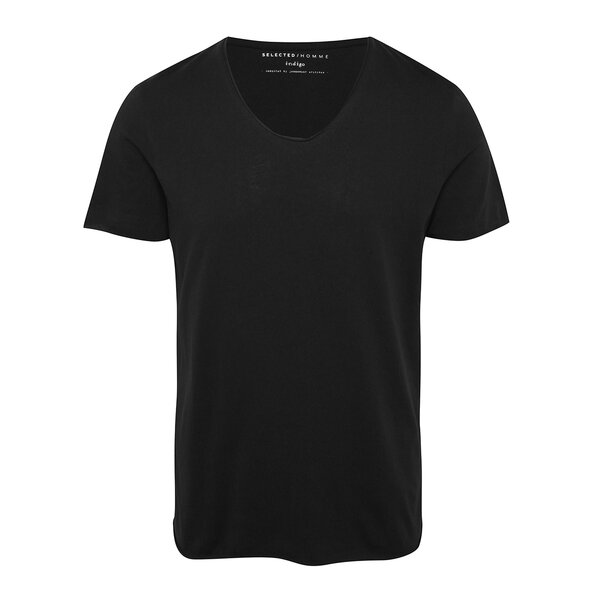 Tricou negru clasic Selected Homme Newmerce