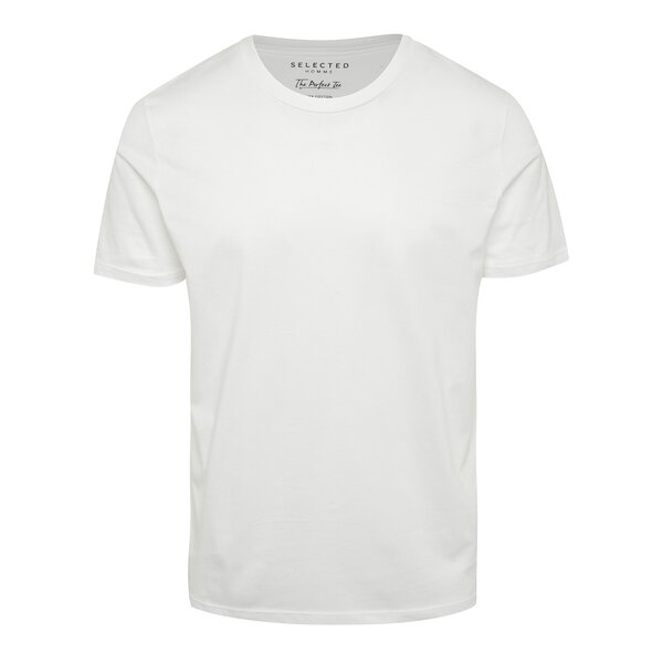 Tricou alb din bumbac Selected Homme The Perfect