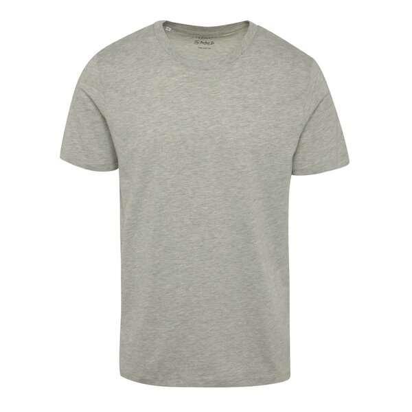 Tricou gri melanj din bumbac Selected Homme The Perfect