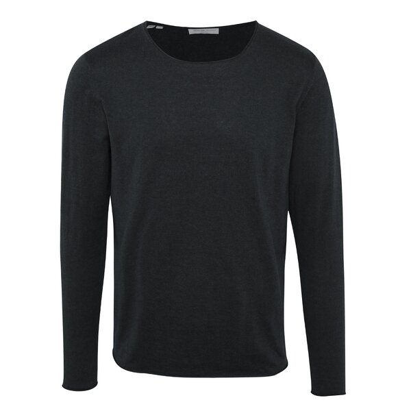 Pulover bleumarin din bumbac si matase - Selected Homme Domme