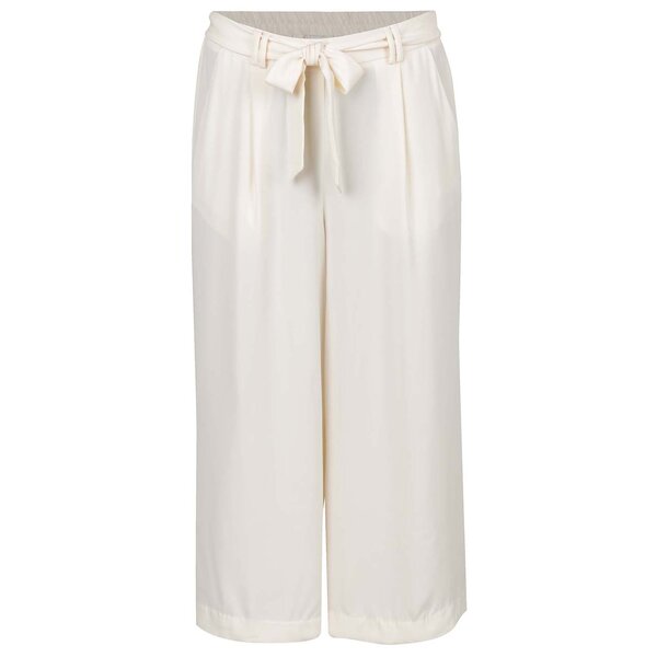 Pantaloni culottes crem VERO MODA Maili cu panglici în talie