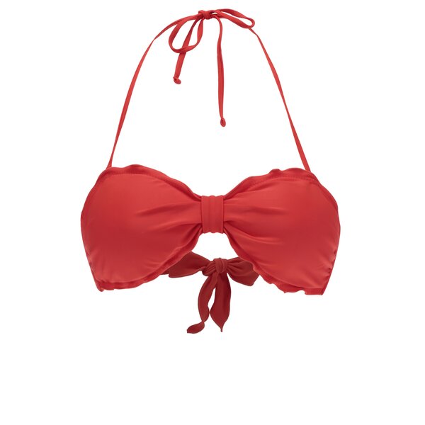 Sutien roșu de baie VERO MODA Anya cu bretea după gât