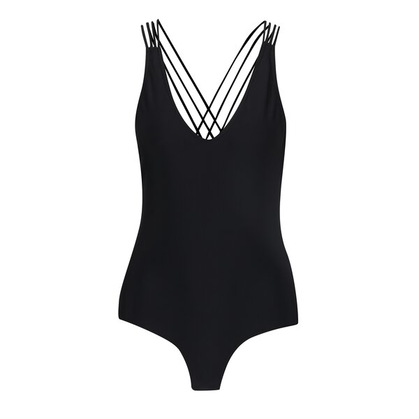 Costum de baie negru întreg Y.A.S Sage cu bretele multiple