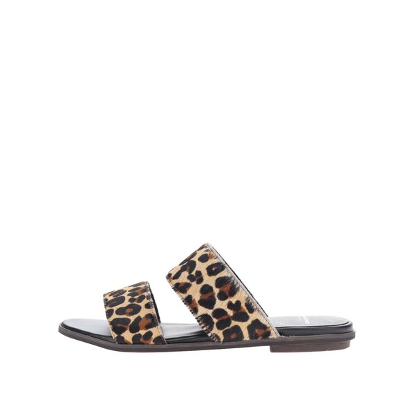 Papuci slide maro Vagabond Natalia cu animal print