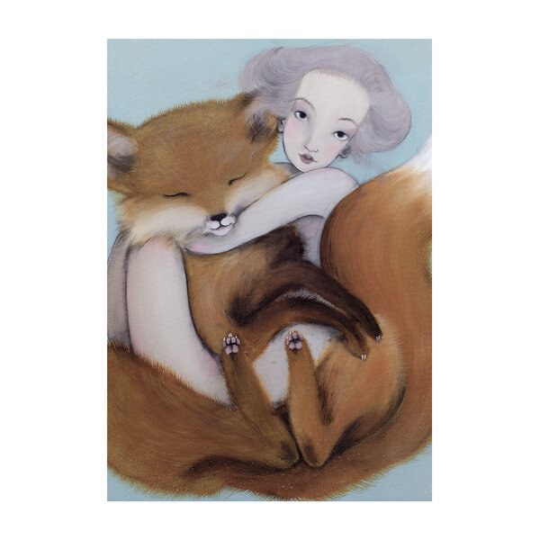 Poster Lisak, in nuante de gri si albastru, Lena Brauner, 50 x 70 cm