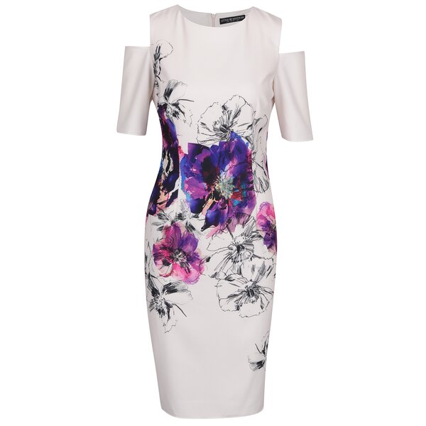 Rochie crem Little Mistress cu imprimeu floral