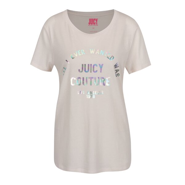 Tricou roz pal Juicy Couture cu print