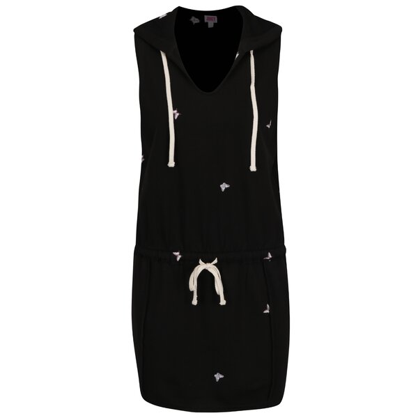 Rochie neagră Juicy Couture cu glugă
