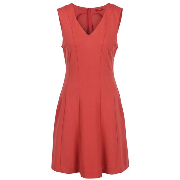 Rochie roșie midi fără mâneci s.Oliver
