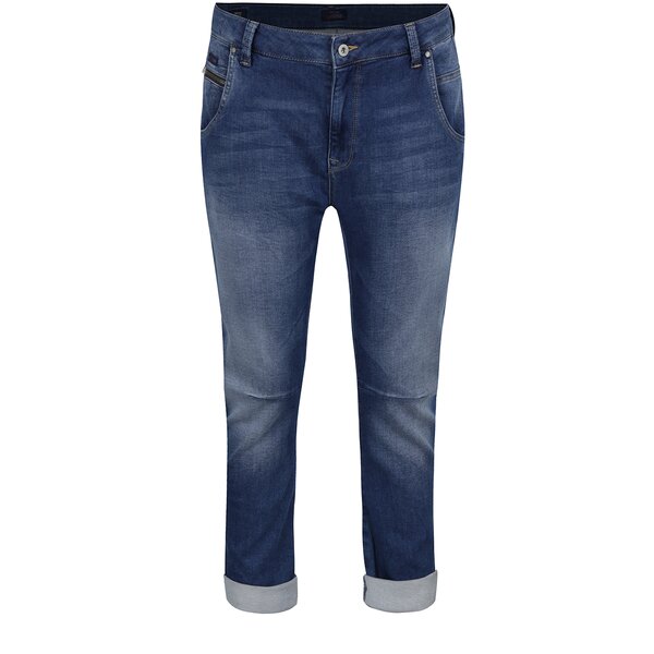 Blugi albaștri lejeri cu aspect uzat și prespălat Pepe Jeans Topsy