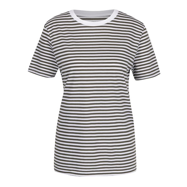Tricou crem&verde in dungi Selected Femme MyPerfect