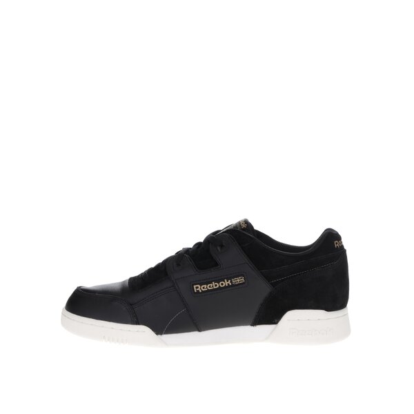 Pantofi sport negri cu detalii piele întoarsă Reebok pentru bărbați Workout Plus ALR