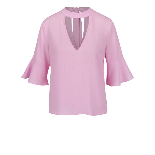 Bluză roz cu decupaj Miss Selfridge