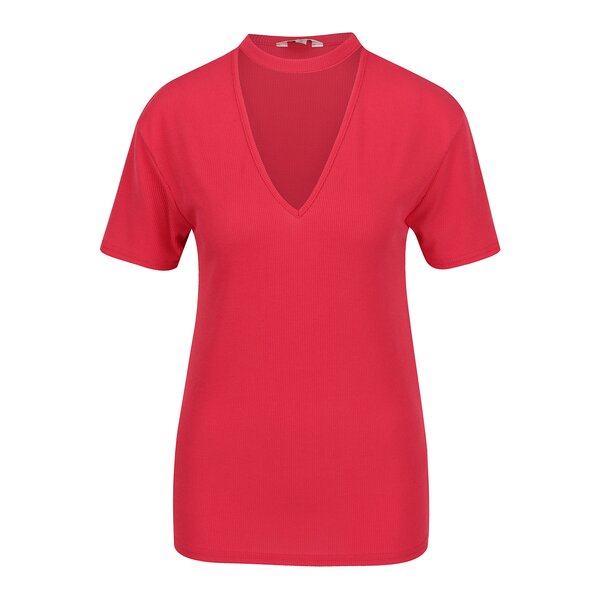 Tricou roșu Miss Selfridge cu decupaj