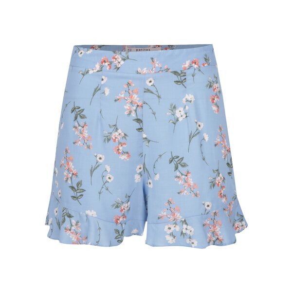 Pantaloni scurți albaștri cu print floral Miss Selfridge Petites