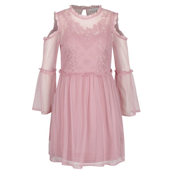 Rochie roz cu decupaj pe umeri Miss Selfridge