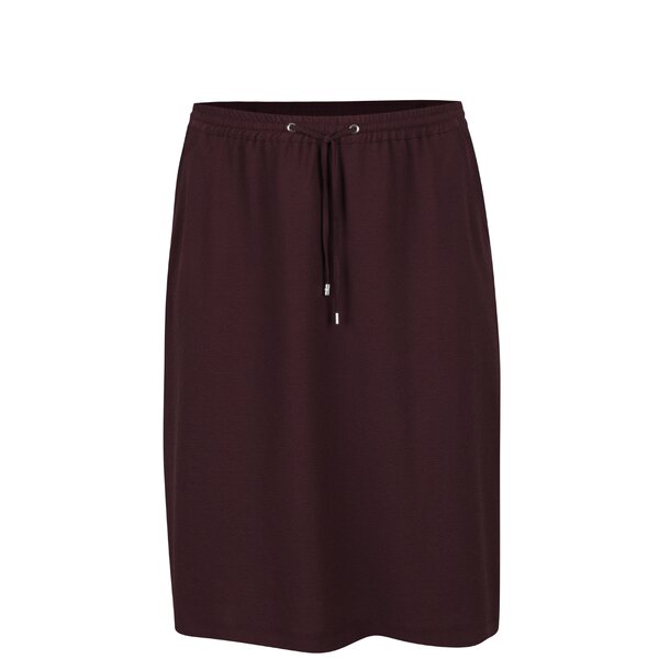 Fustă burgundy Ulla Popken cu elastic în talie