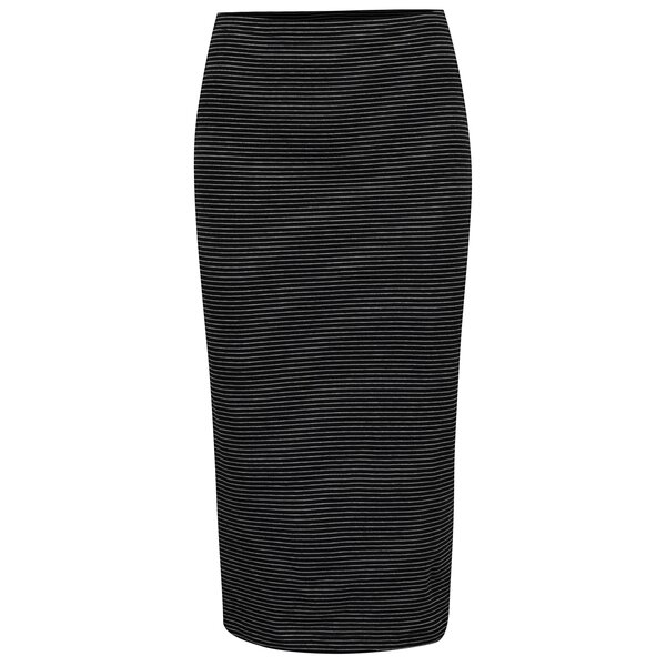 Fustă maxi cu dungi negre cu gri Only Abbie