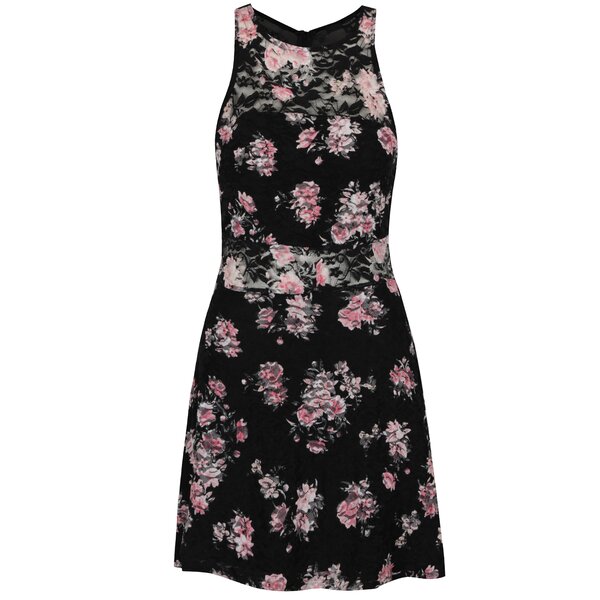 Rochie dantelă neagră TALLY WEiJL print floral