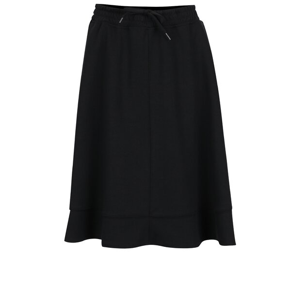 Fustă neagră elastică cu șiret în talie Selected Femme Lou