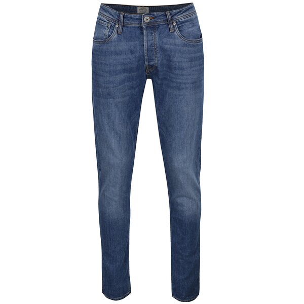 Blugi slim fit albastri Jack & Jones Tim