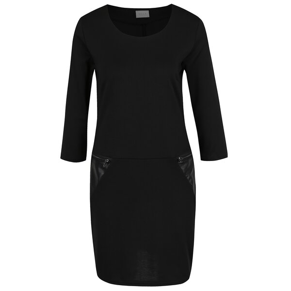 Rochie neagră cu buzunare VILA Tinny