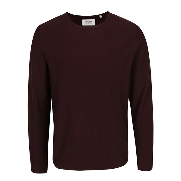 Bluză roșu burgundy melanj ONLY & SONS Paldin