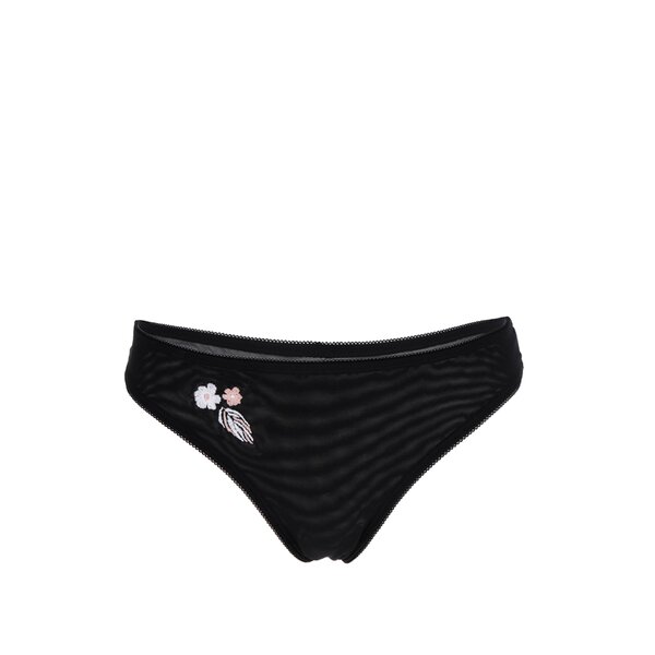 Chilot negru Pieces Liliane model tanga