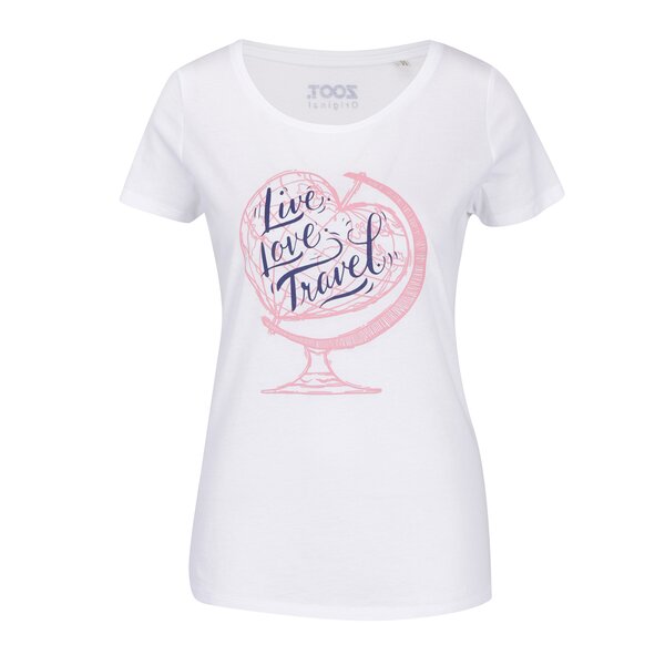 Tricou alb ZOOT Original Live Love Travel