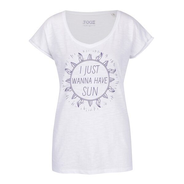 Tricou alb cu text ZOOT Originál