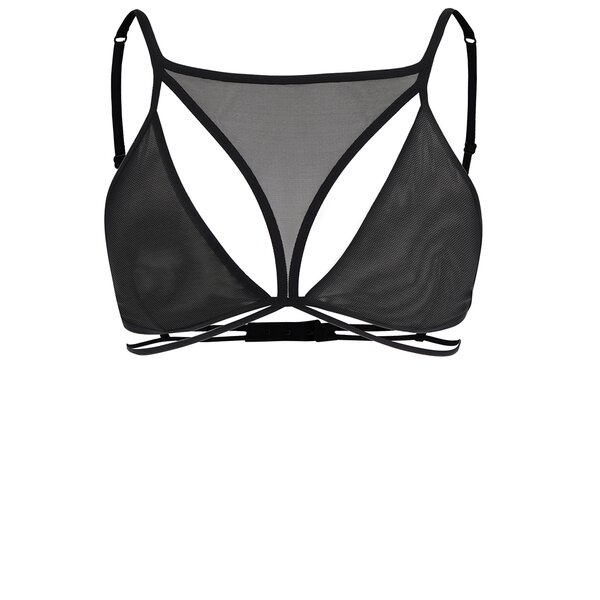 Sutien negru cu model decorativ Pieces Abigail