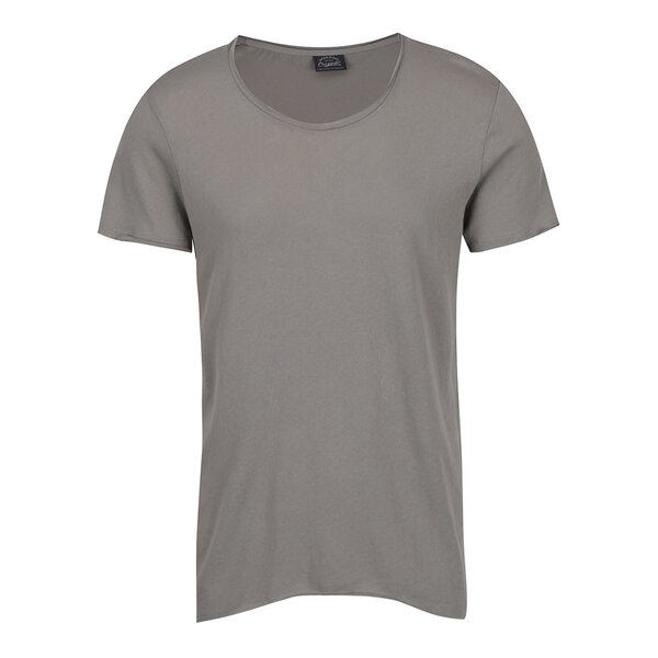 Tricou gri cu tiv nefinisat Jack & Jones Hem