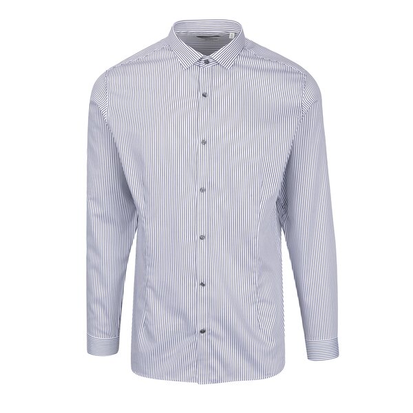 Cămașă slim fit alb cu bleumarn în dungi Jack & Jones Premium Parma