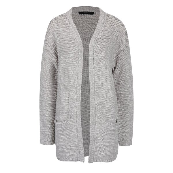 Cardigan gri melanj fără închidere VERO MODA