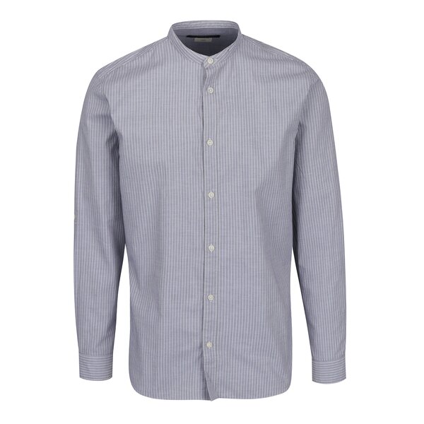 Cămașă slim fit gri cu dungi albe Jack & Jones Premium Sao Paulo