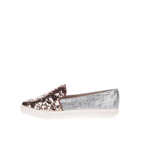 Pantofi slip-on auriu cu argintiu Miss KG Lara