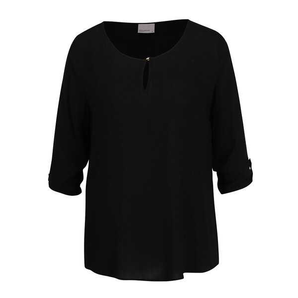 Bluză neagră cu mâneci 3/4 VERO MODA Buci