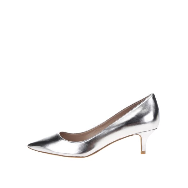 Pumps argintii din piele ALDO Sieria toc mic