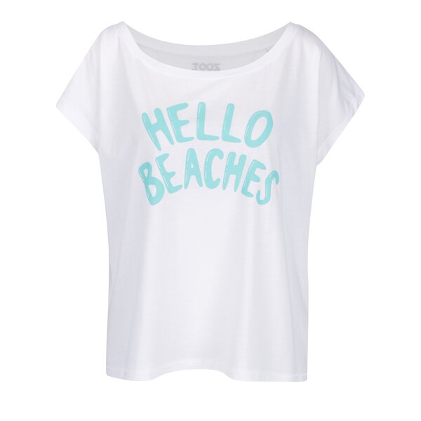 Tricou alb cu mesaj ZOOT din bumbac organic