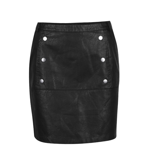Fustă neagră mini cu capse VERO MODA Cameo