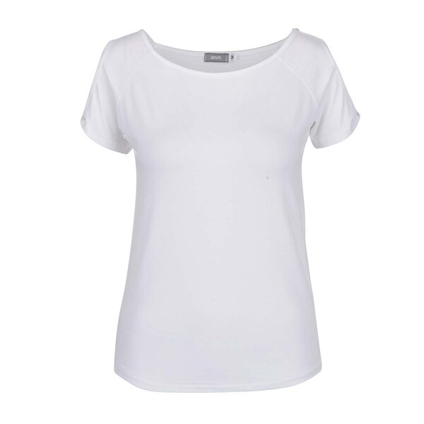 Tricou alb cu decupaj pe mâneci ZOOT