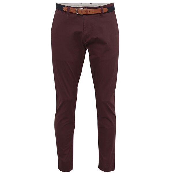Pantaloni burgundy chino pentru bărbați - Selected Homme Yard