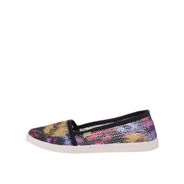 Espadrile galben cu negru cu print pentru femei - Oldcom Tropic