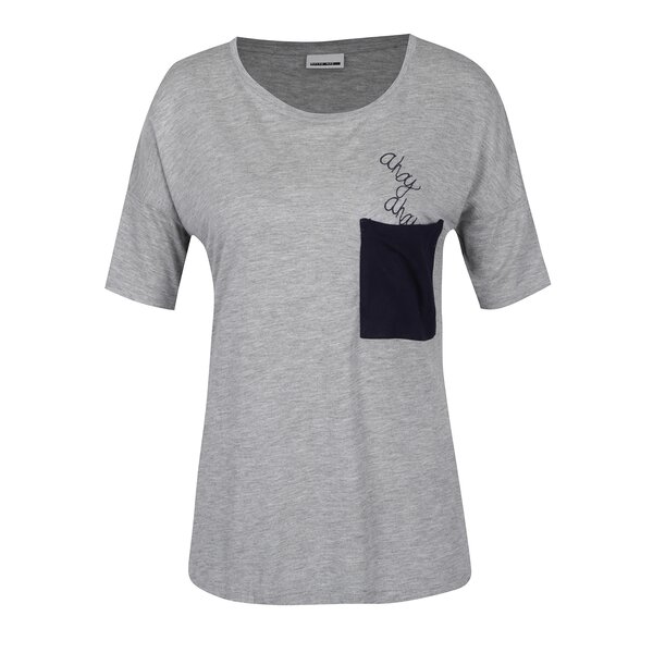 Tricou gi melanj cu buzunar Noisy May Raven